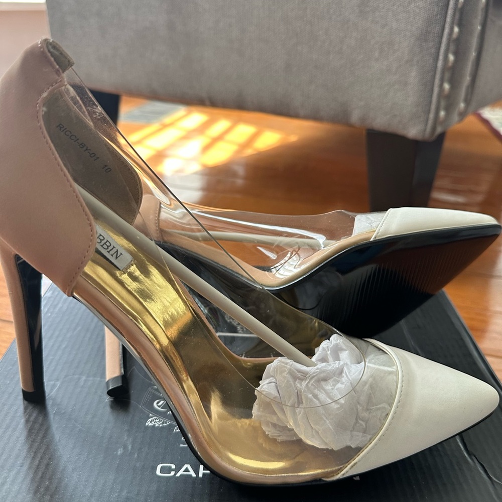 Cape Robbin Cream and Tan Heels